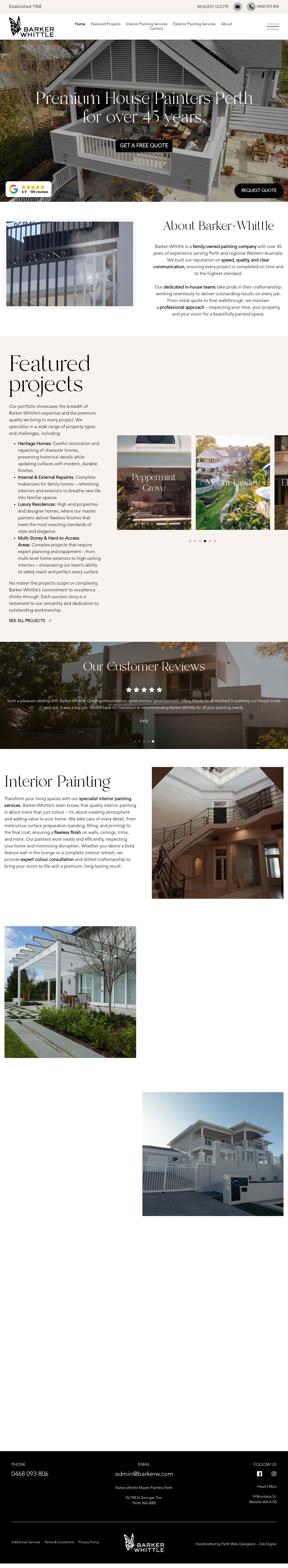 BARKER - WHITTLE PTY LTD website