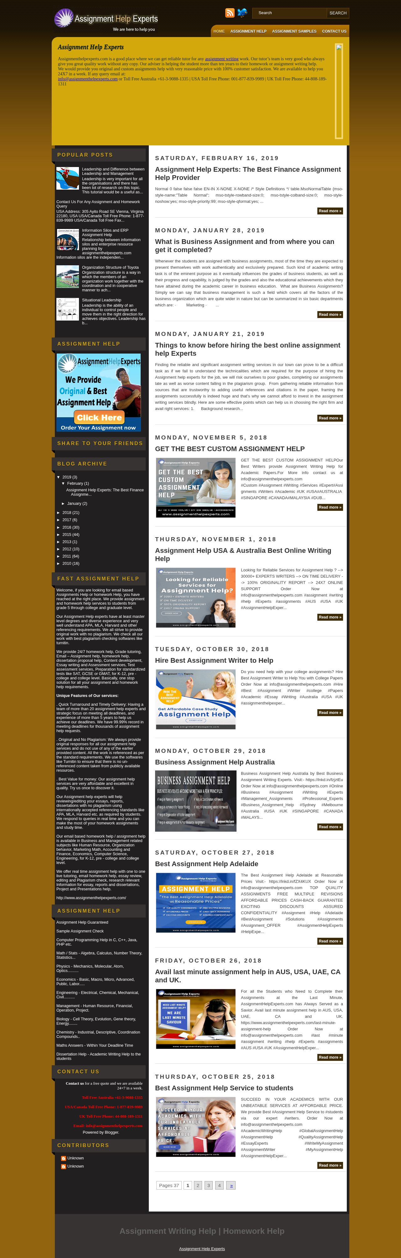 Assignment Help Experts website