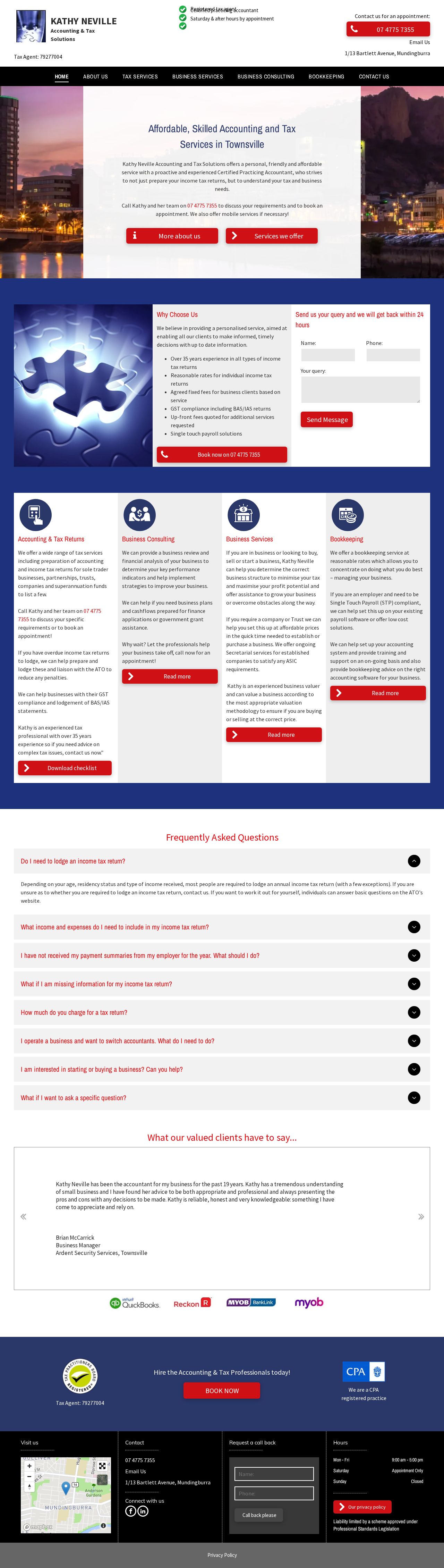 Kathy Neville Accounting & Tax Solutions website
