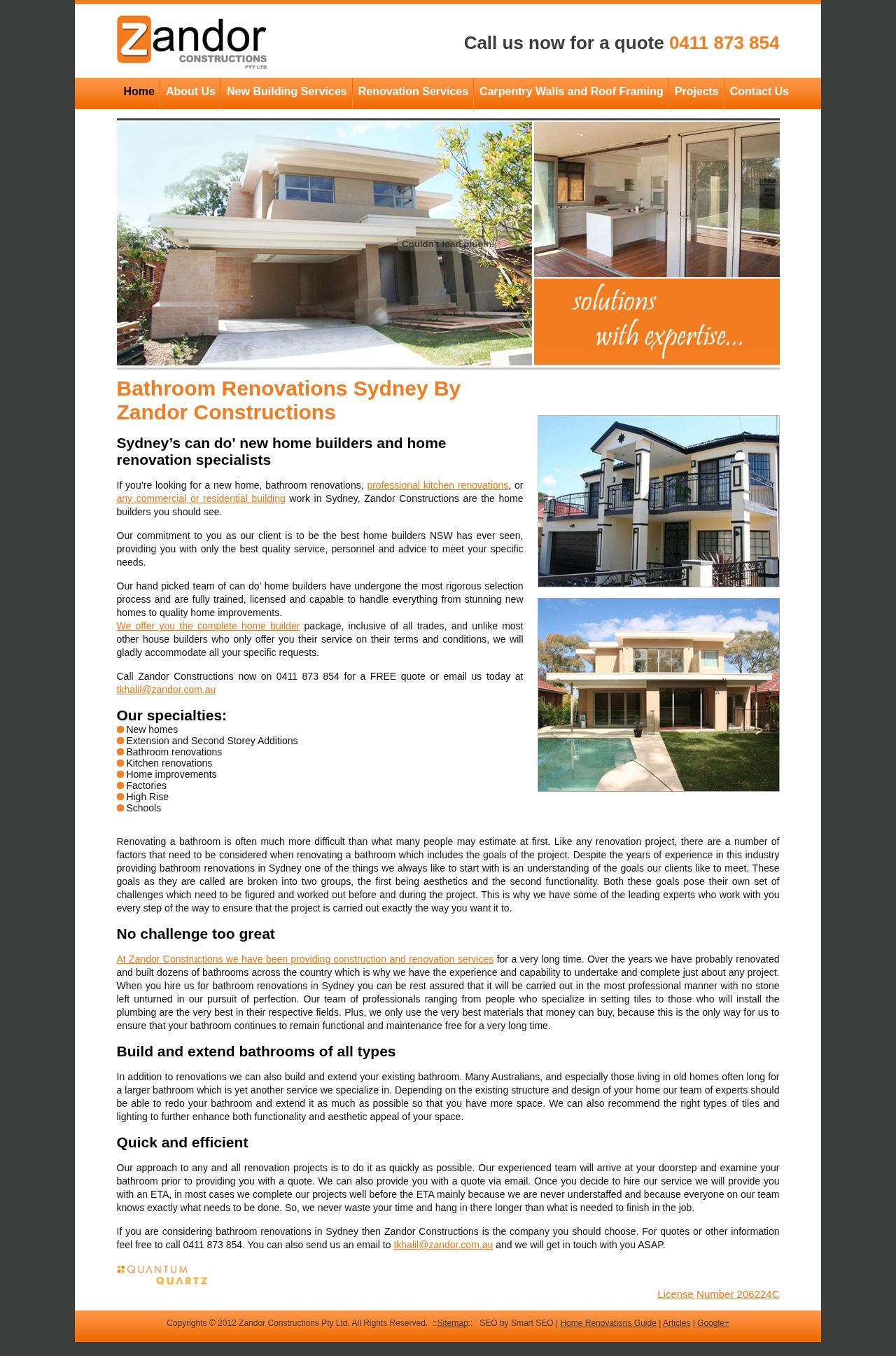 Bathroom Renovations Sydney website