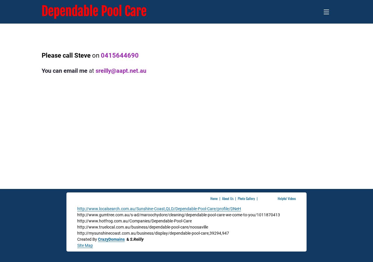 Dependable Pool Care website
