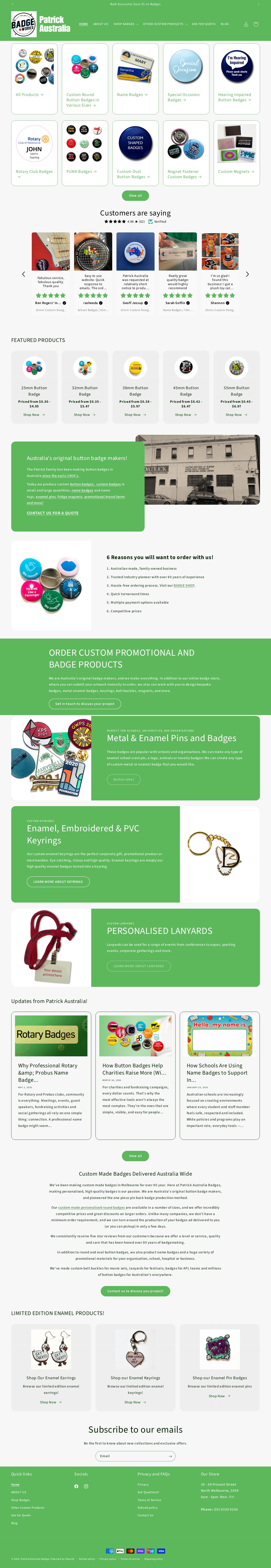 Patrick Australia Pty Ltd website