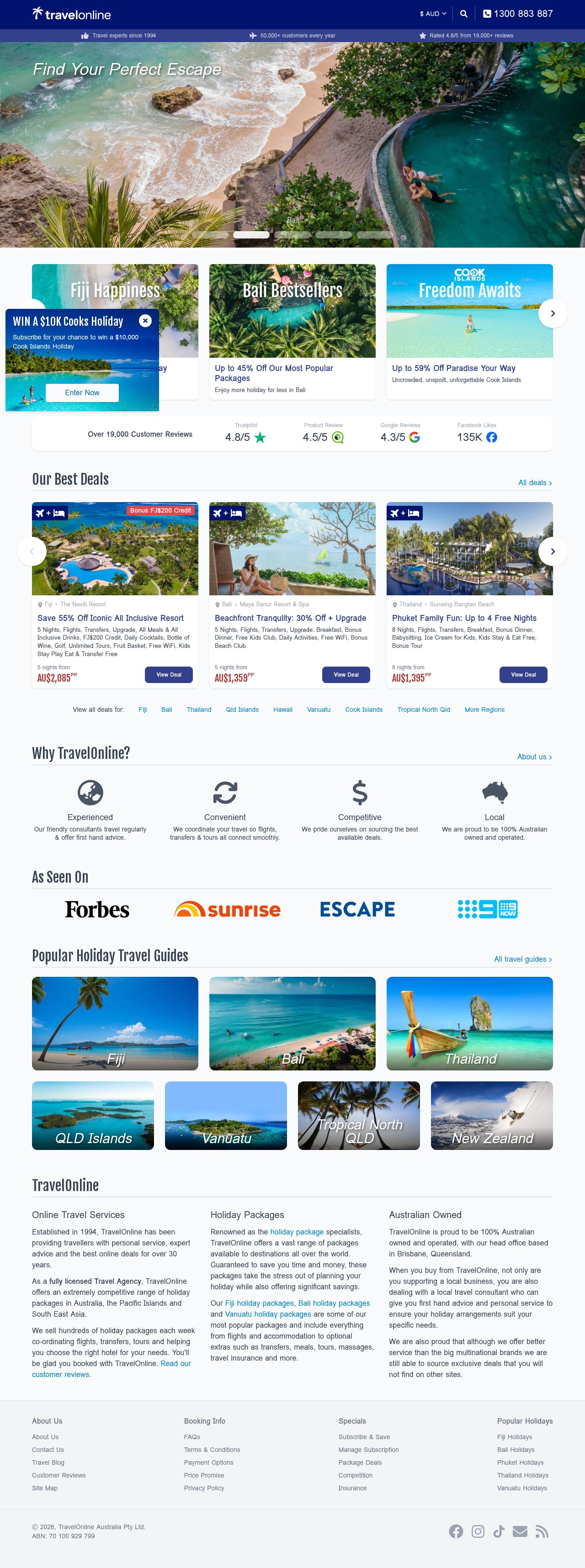Travel Online website