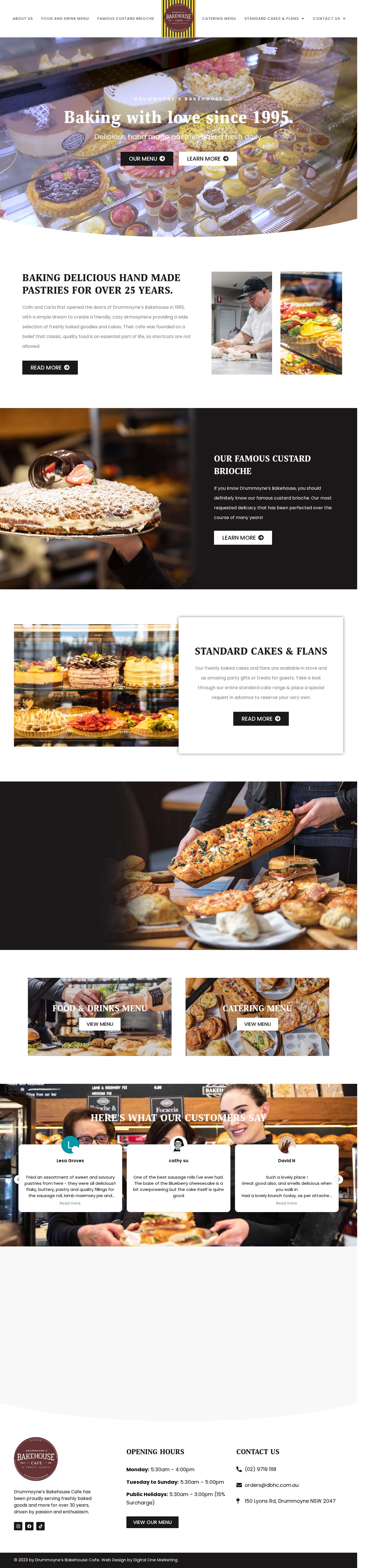 Drummoyne's Bakehouse Cafe website