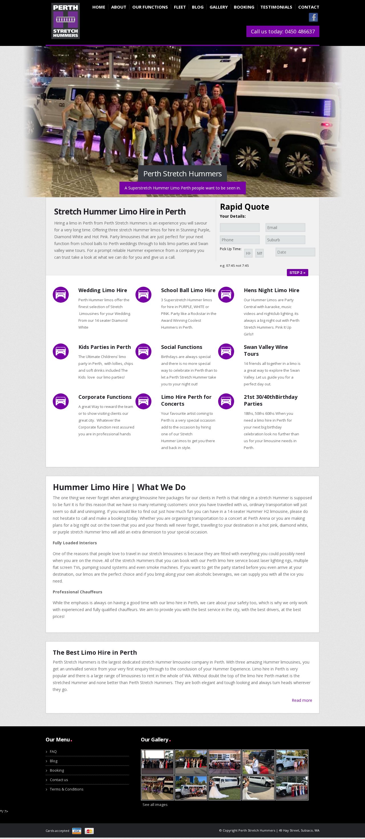 Perth Hummer website