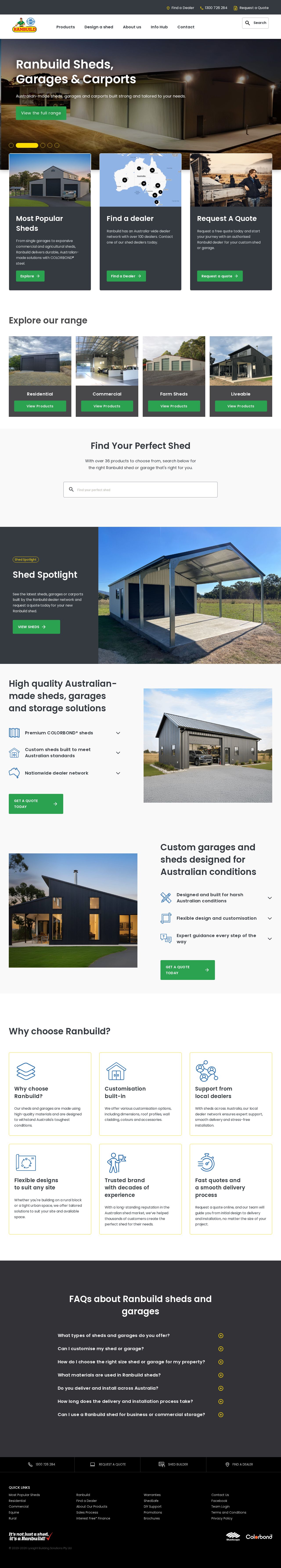 Smart Sheds website