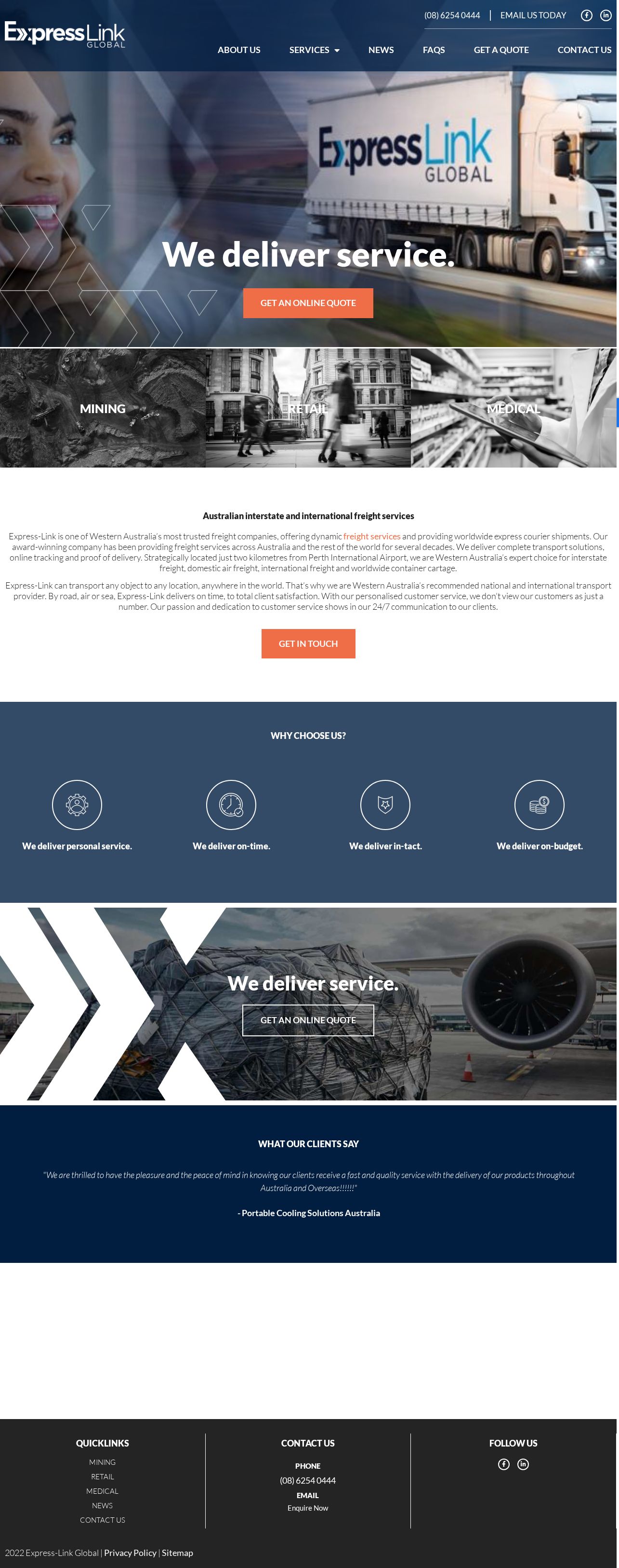 Express-Link PTY LTD website