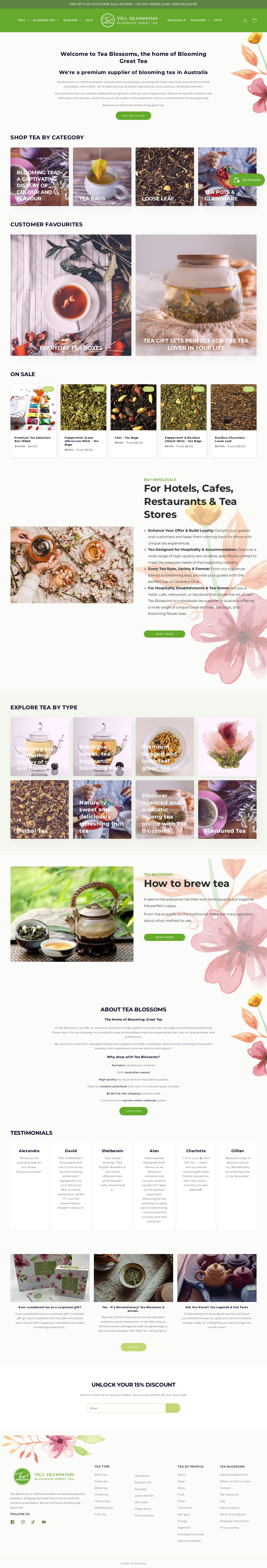 Tea Blossoms website
