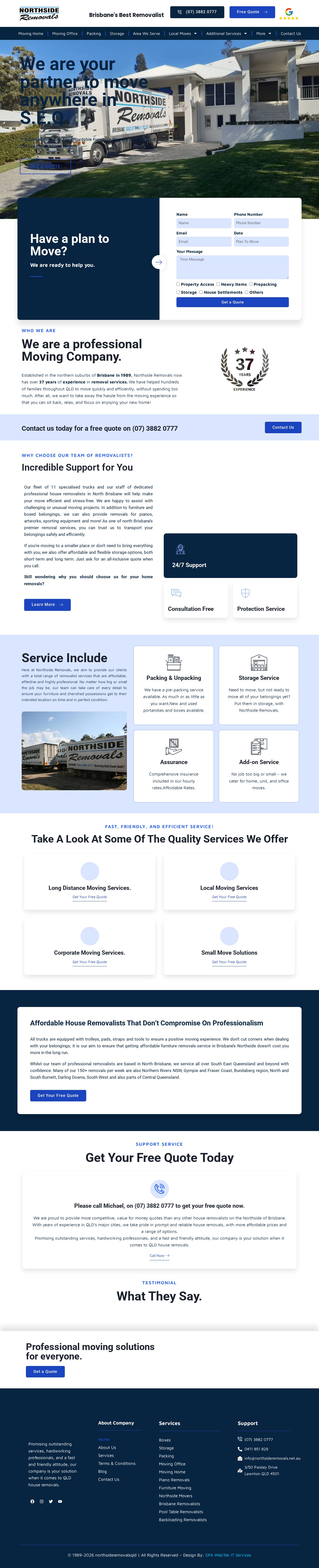 Northside Removals website