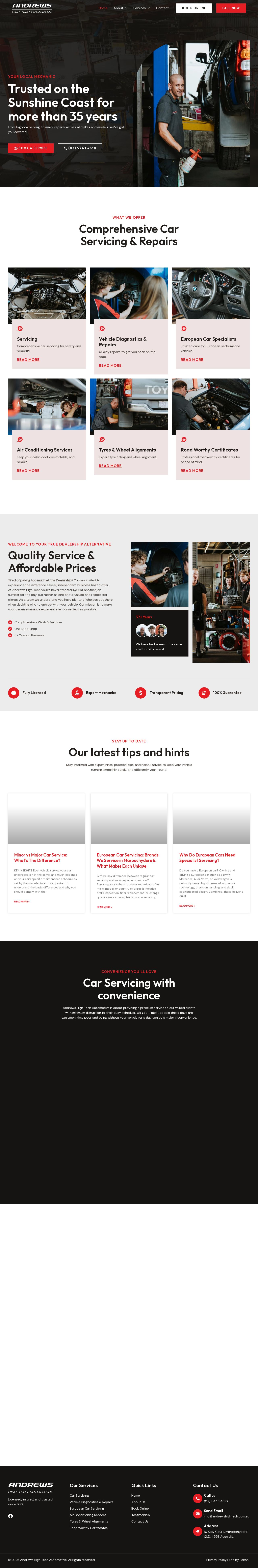 Andrew\'s High Tech Automotive website