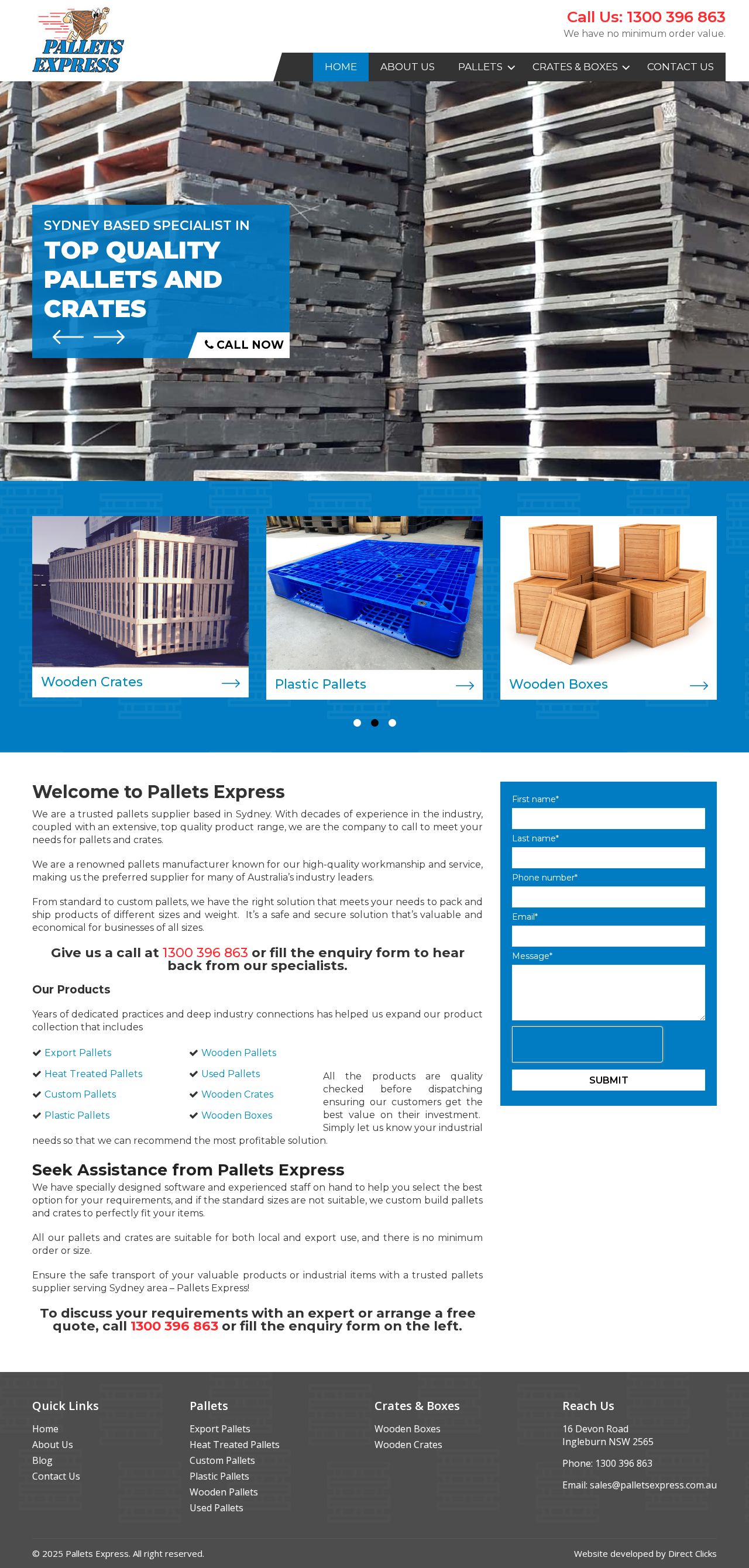 Pallets Express website