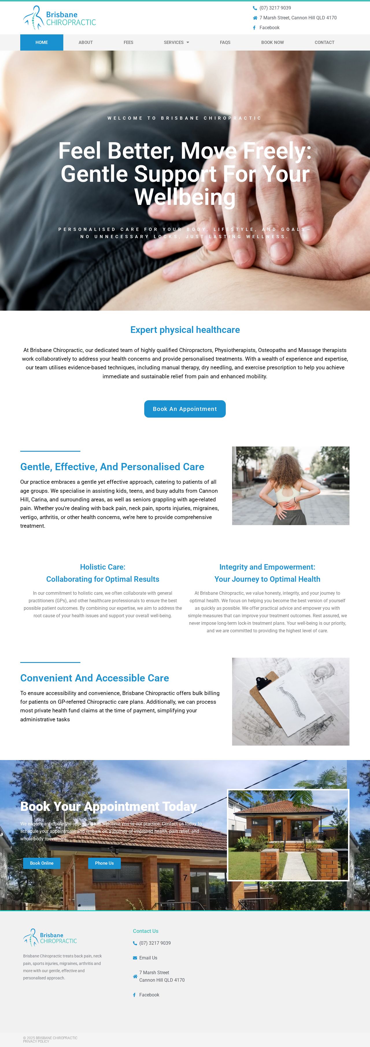 Bodykey Chiropractic website