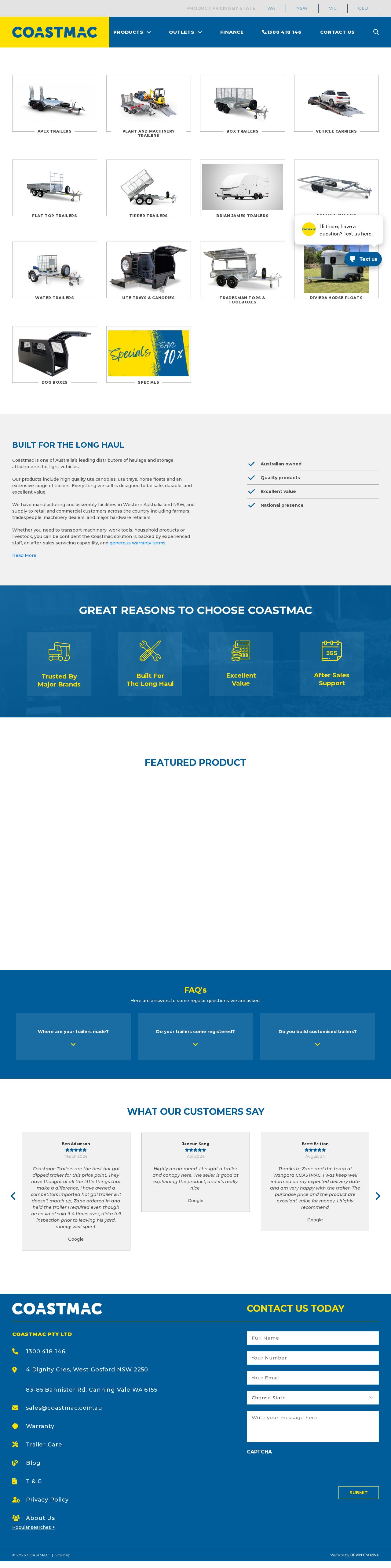 Coastal Machinery website