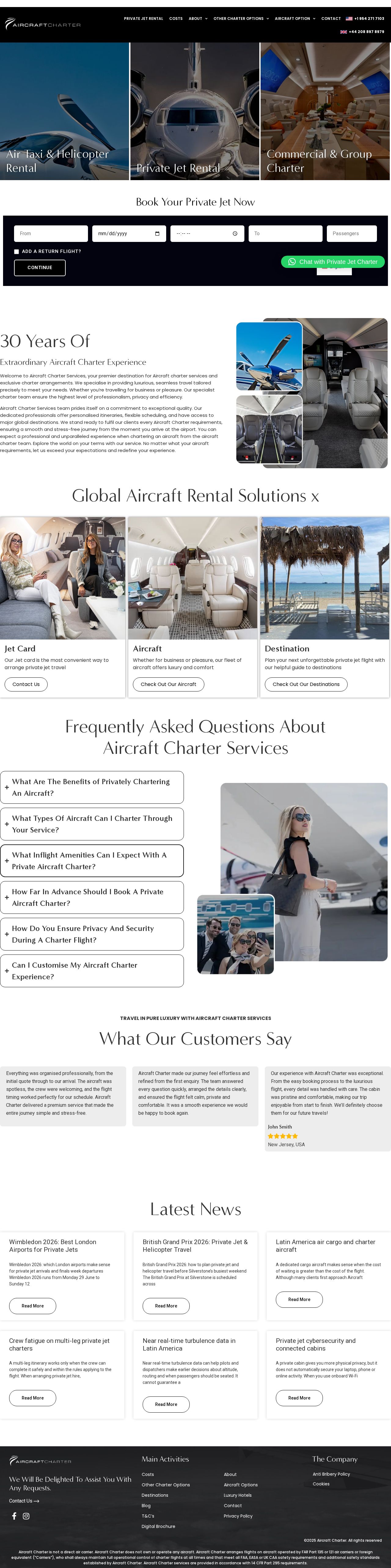 jet charter website