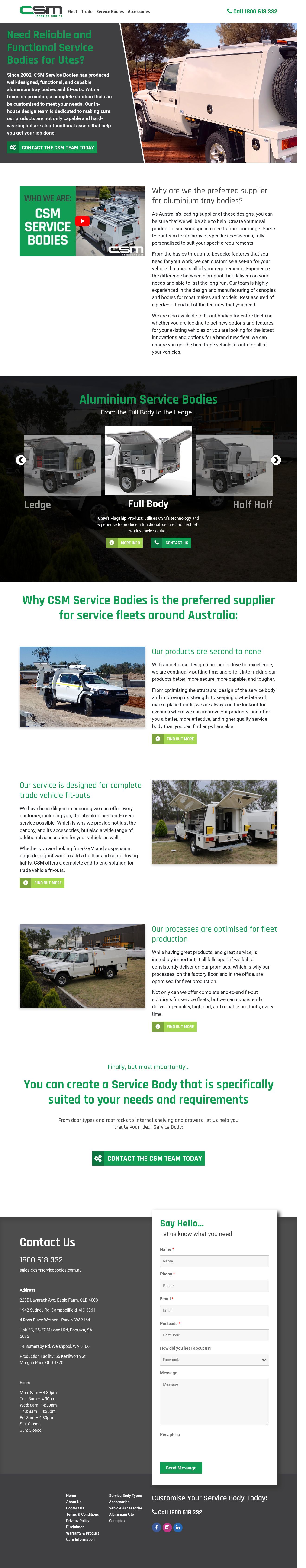 CSM Transport Equipment website