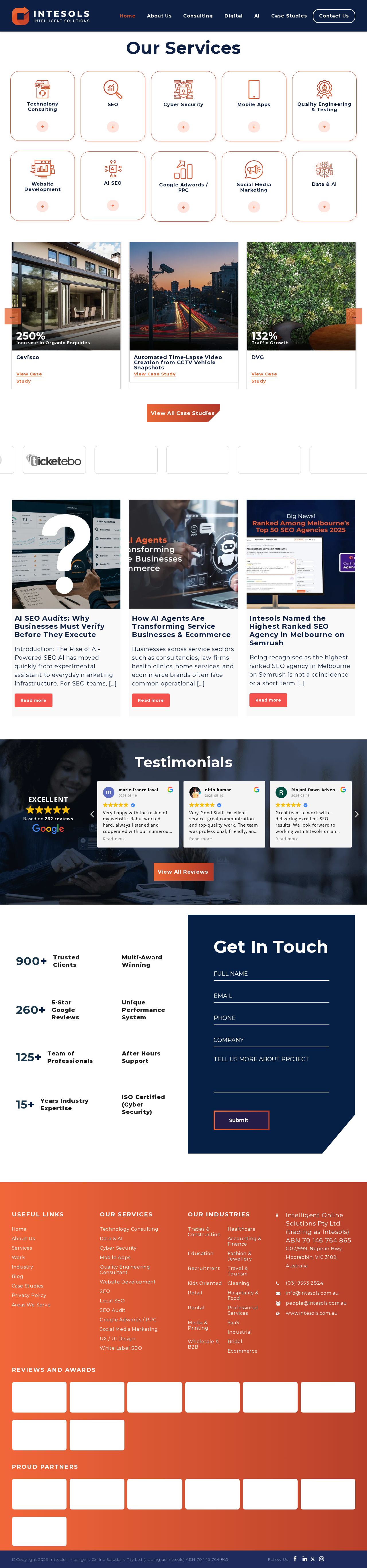 Intesols - Intelligent Online Solution website