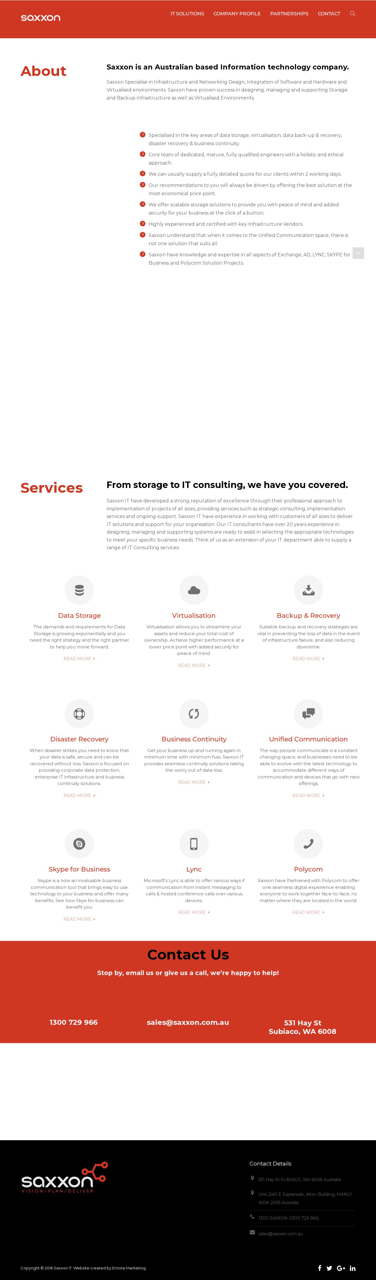 Saxxon IT, Data Recovery Perth website
