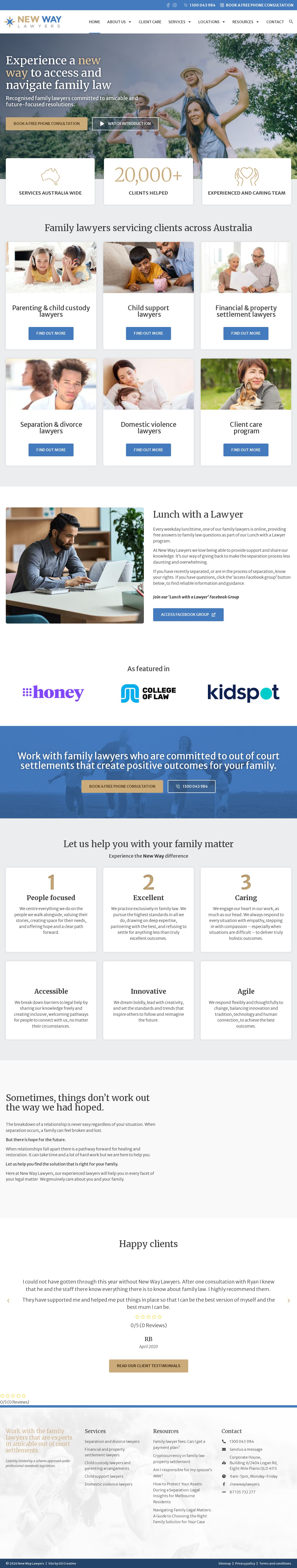 New Way Lawyers website
