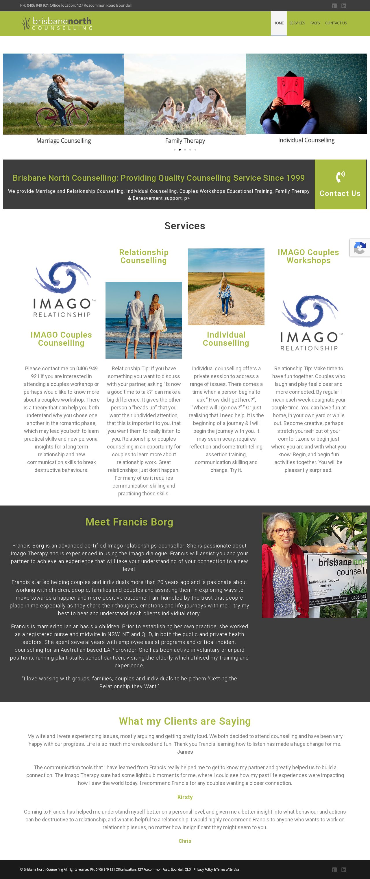 Brisbane North Counselling website