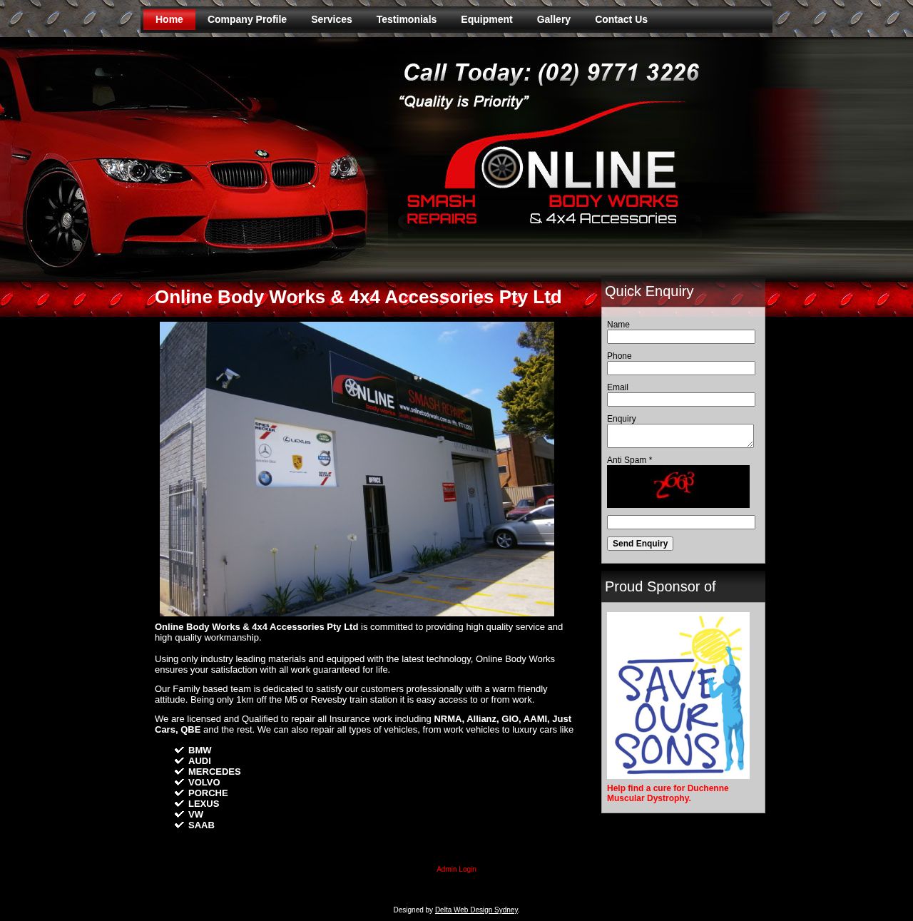 Online Body Works website