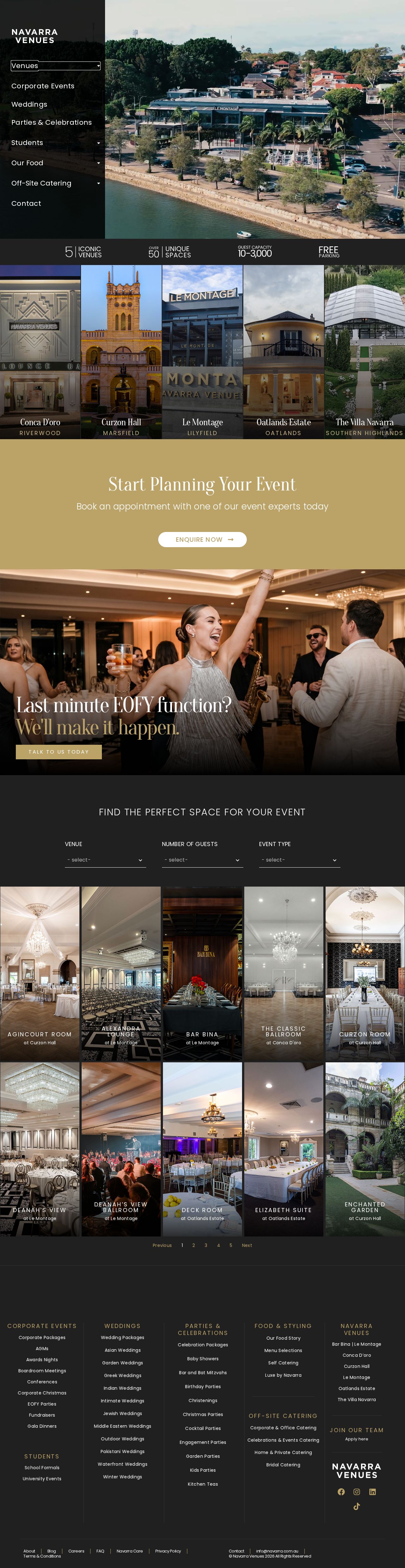 Eschol Park House Wedding Venue website