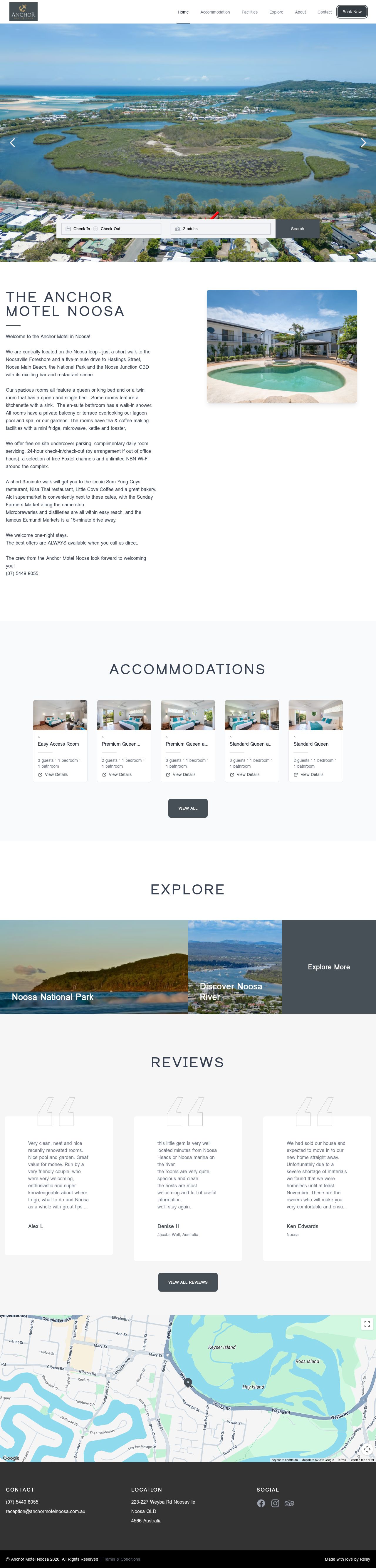 Noosaville accommodation website