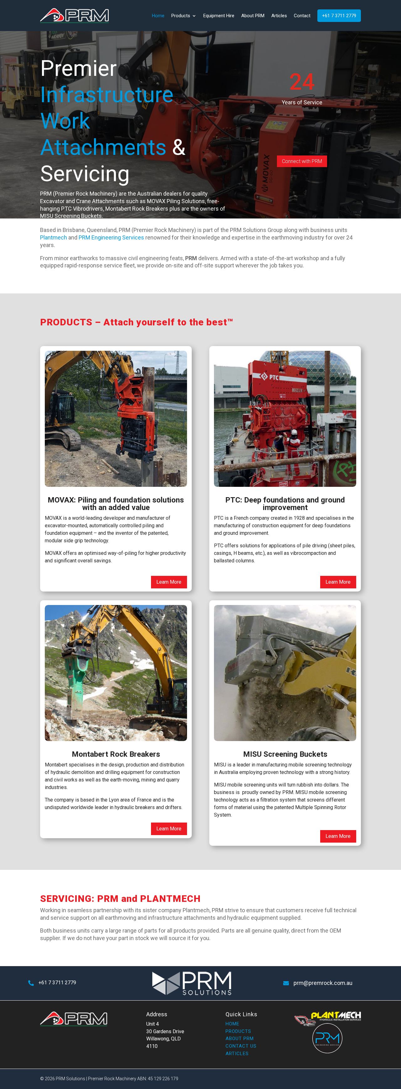 Premier Rock Machinery website