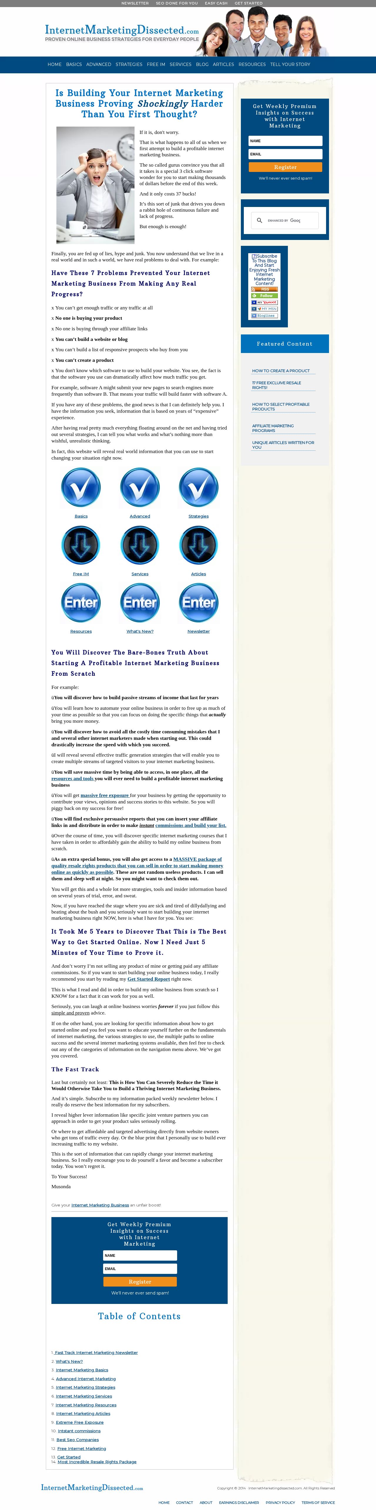 Internet Marketing Dissected website