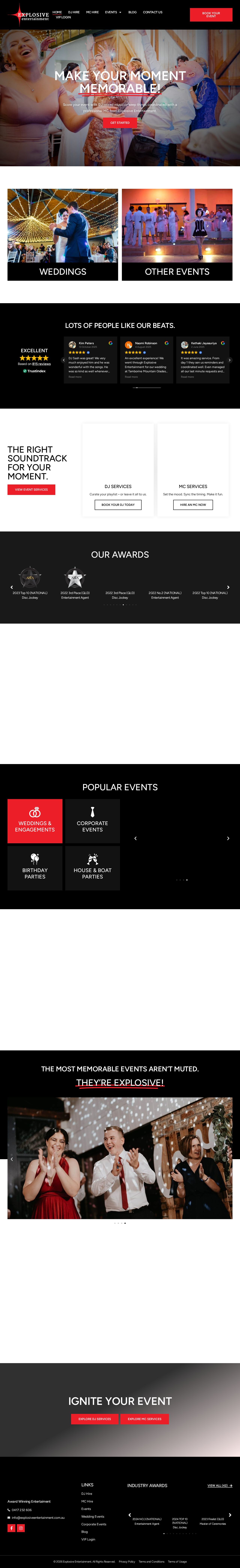 Explosive Entertainment website
