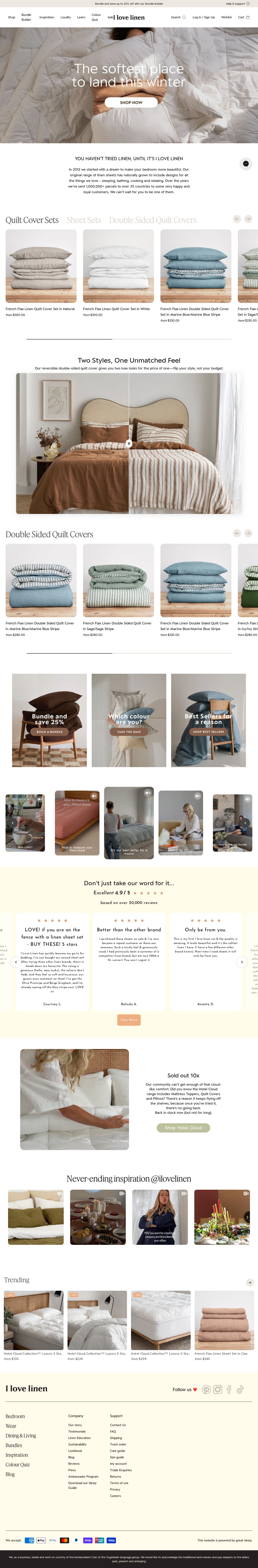 Bed Sheets website