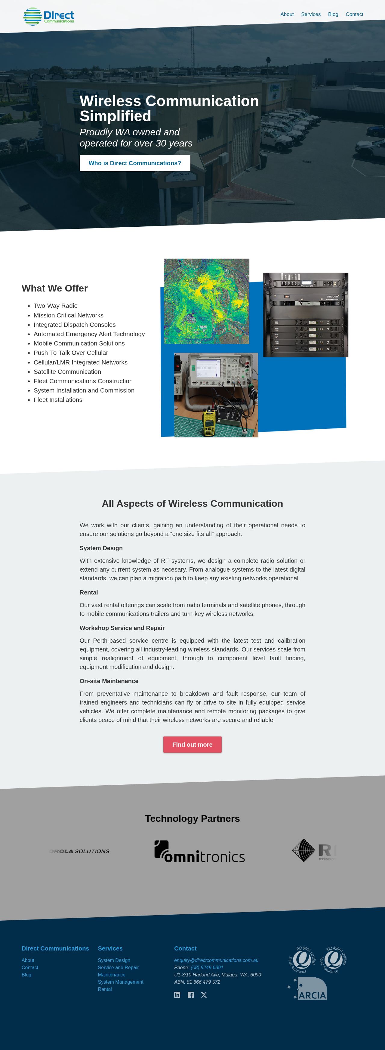 Direct Communications website