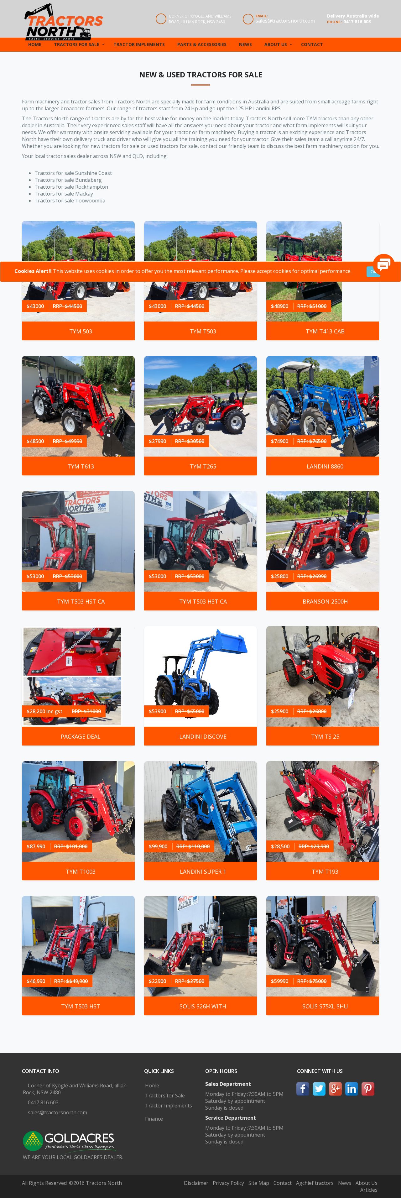 Kubota Tractor website