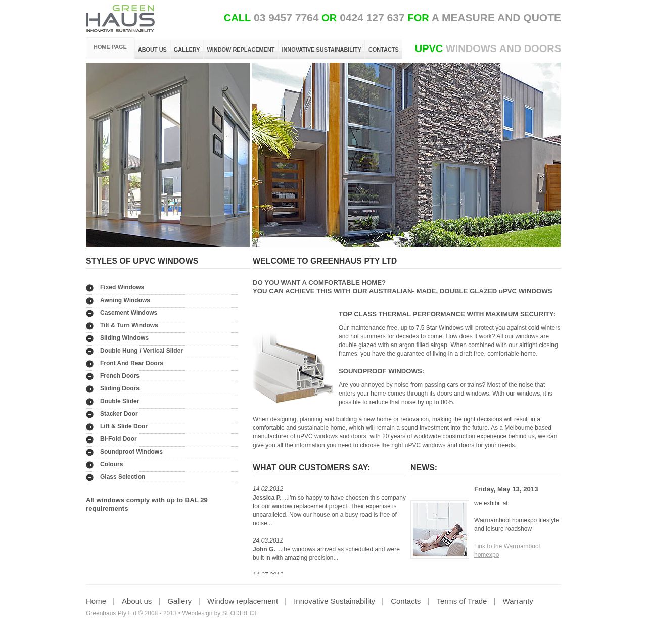 Double glazed windows Melbourne website
