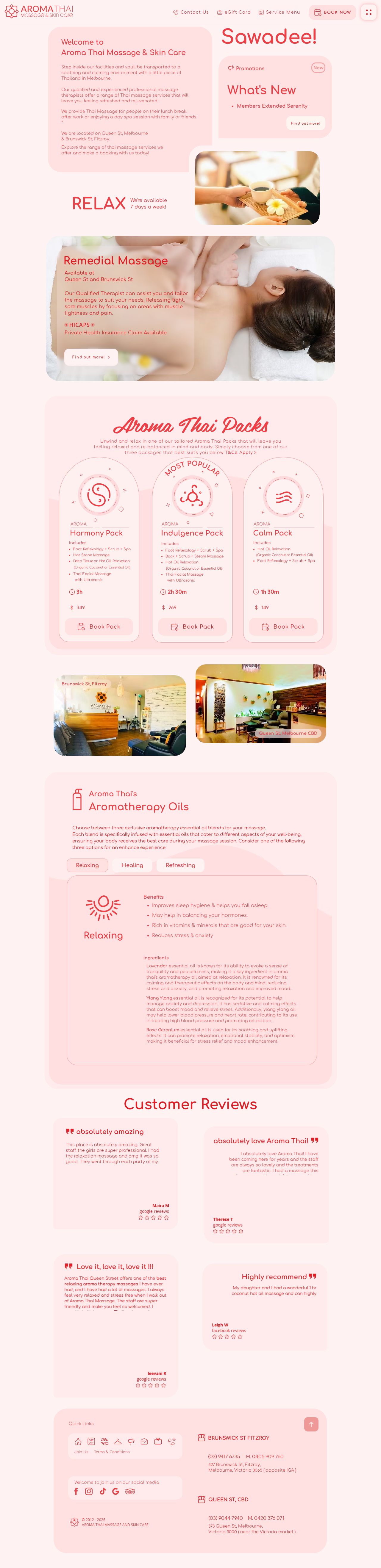 Aroma Thai website