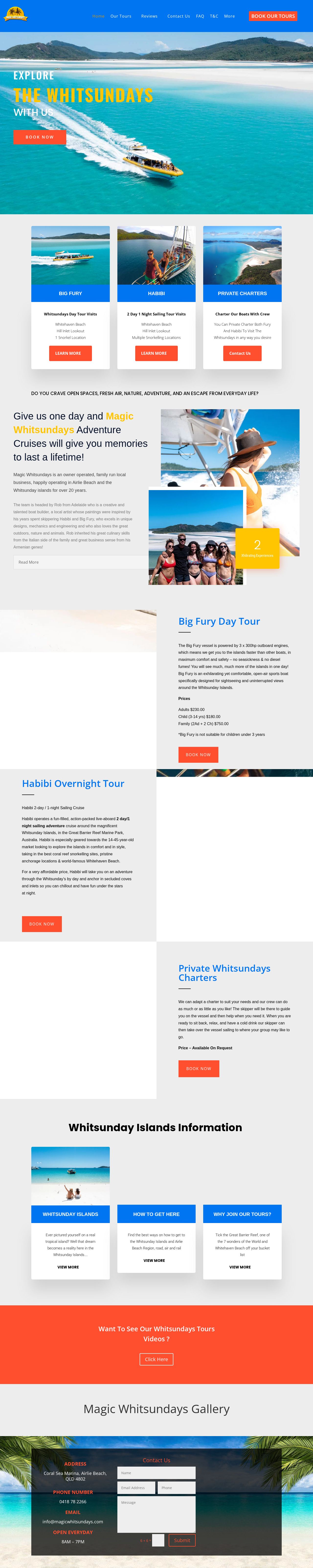 Magic Whitsundays website