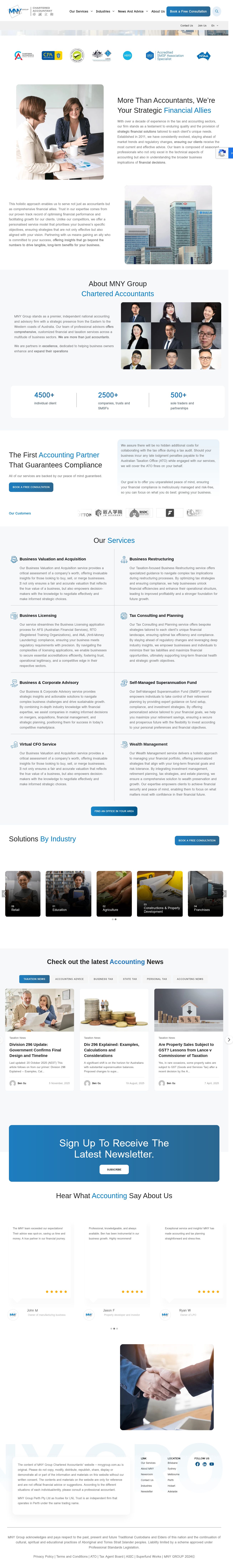 MNY Group Chartered Accountants website