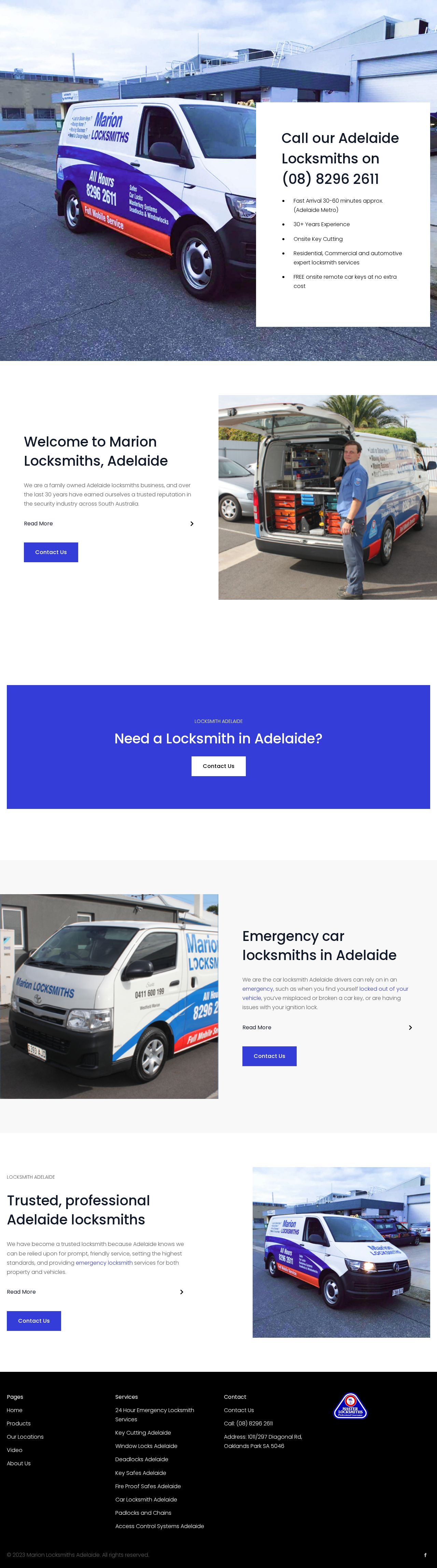 Marion Locksmiths website