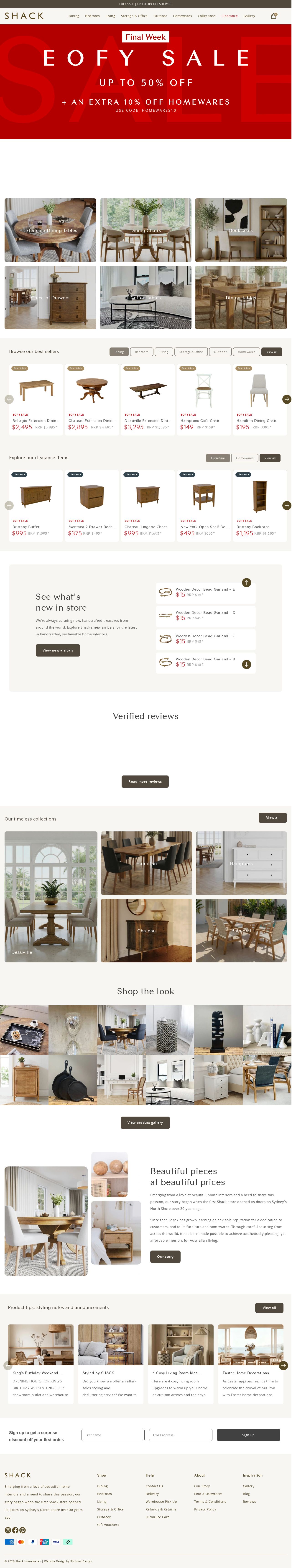 Shack website