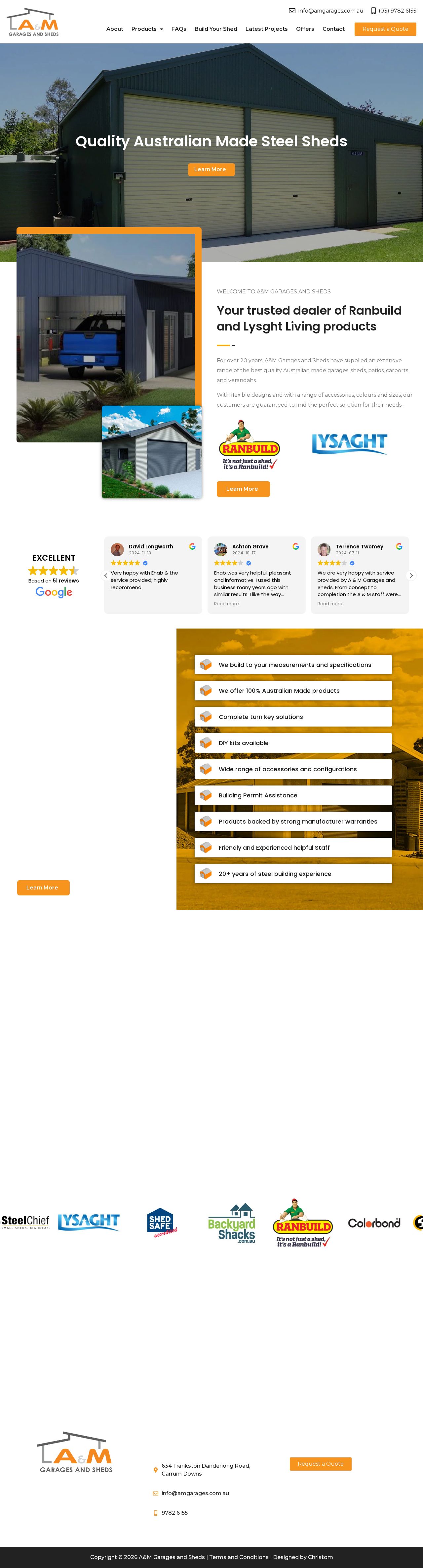 Garages and Sheds website