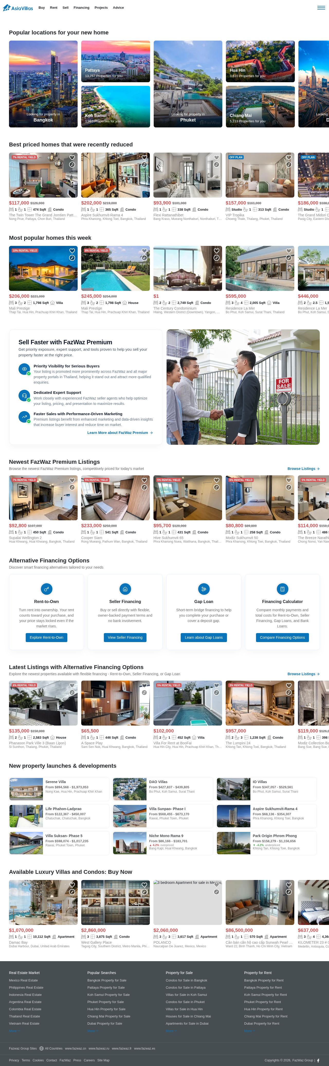 Asia Villas website