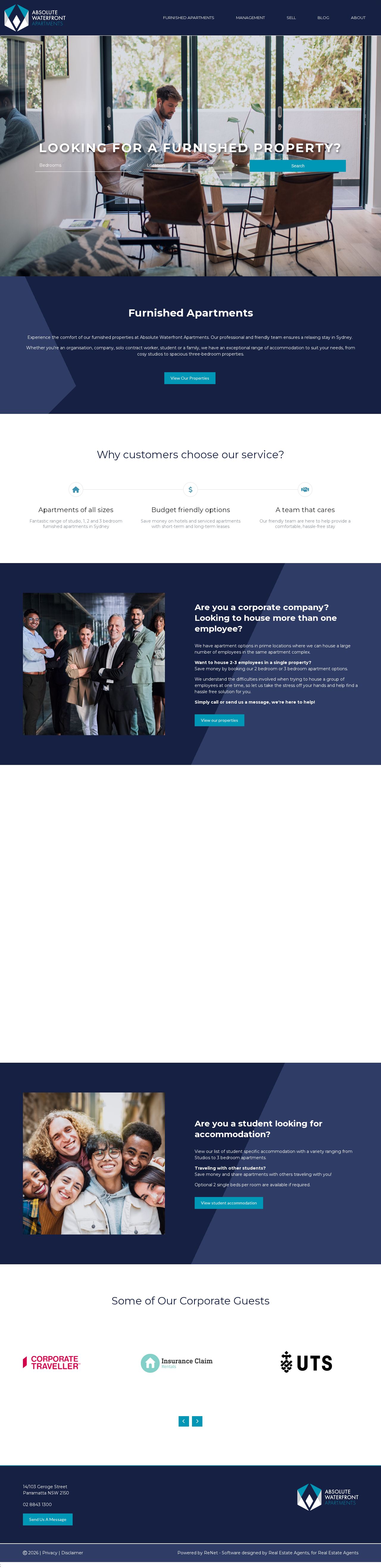 corporate apartments sydney website