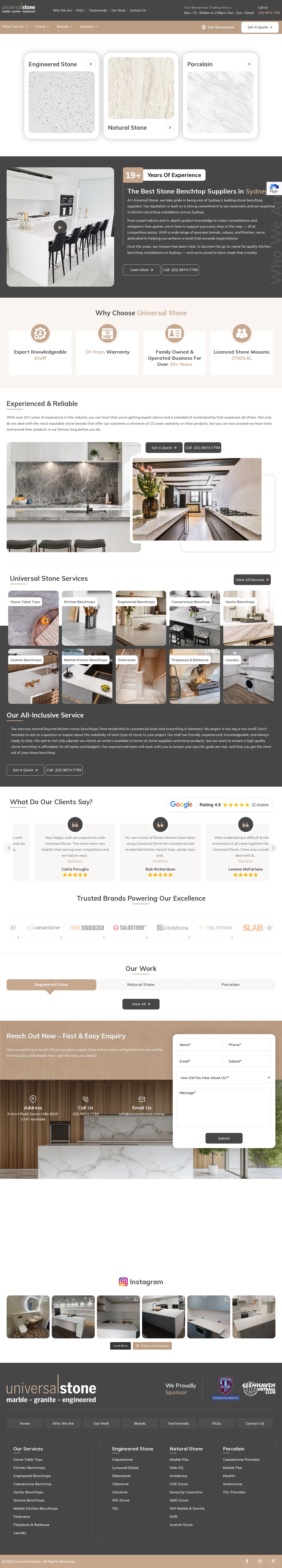 Universal Stone and Tiling website