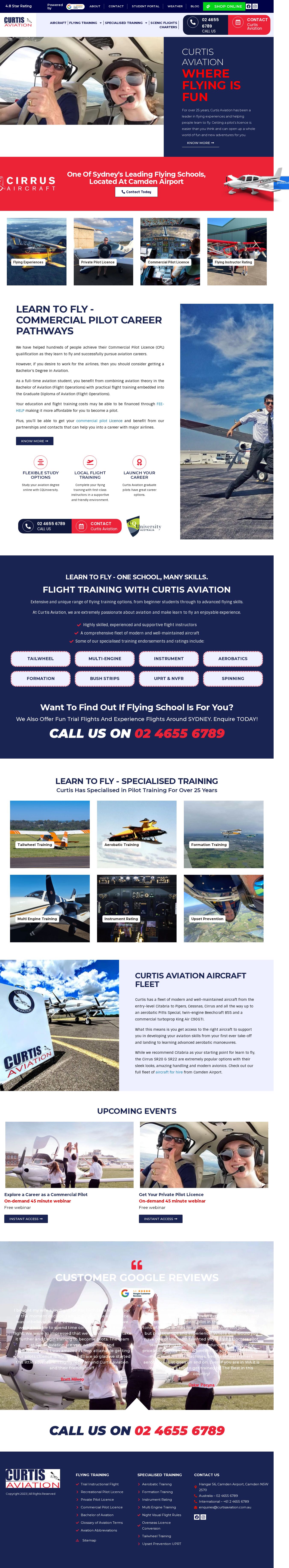 Curtis Aviation (NSW) Pty Limited website