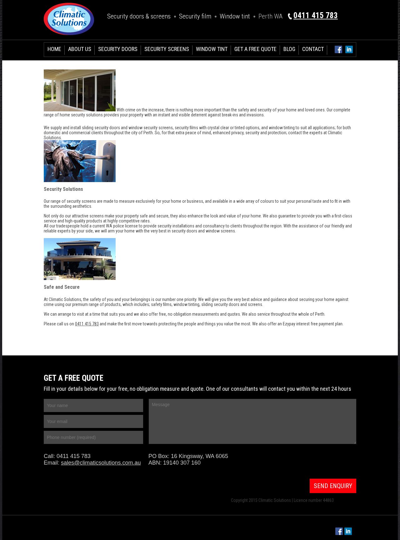 Climatic Solutions website
