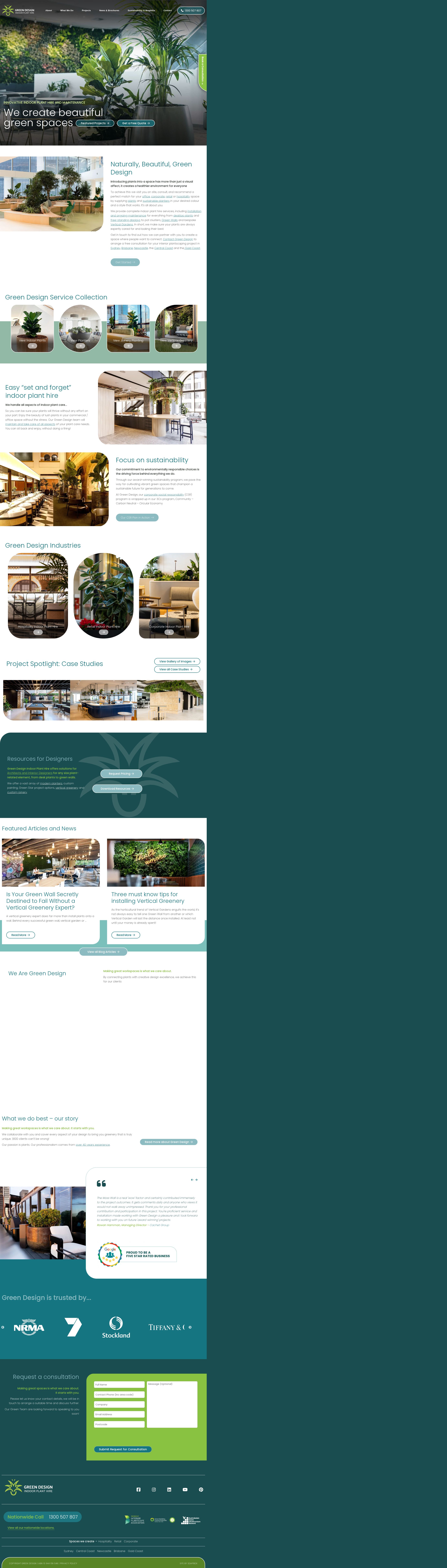 Indoor Plant Hire Sydney website
