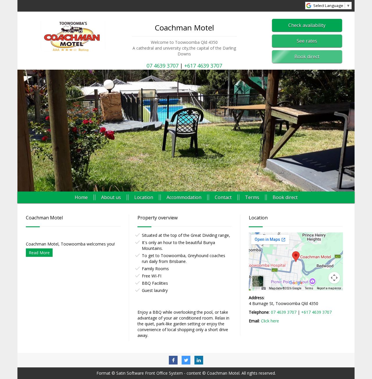 Coachman Motel website
