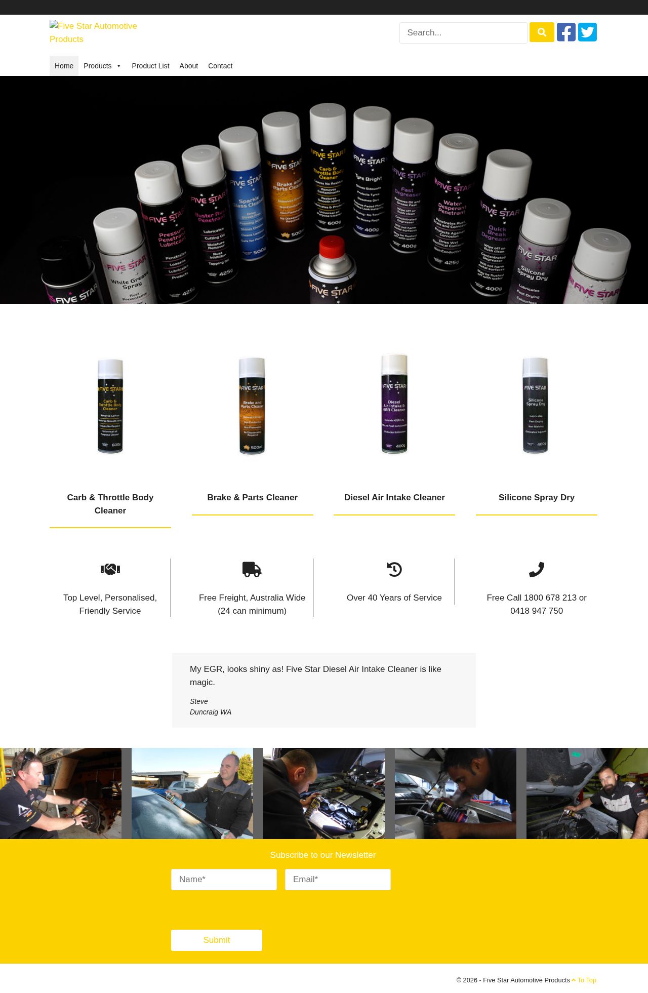 Five Star Automotive Products website