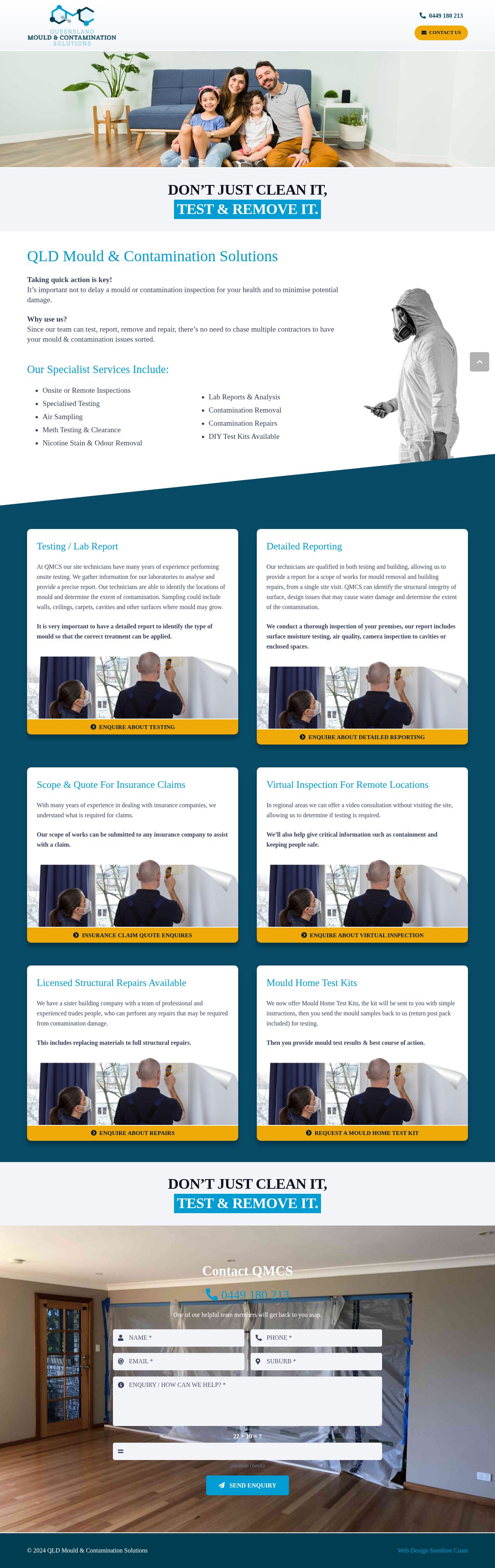 Queensland Mould Solutions website