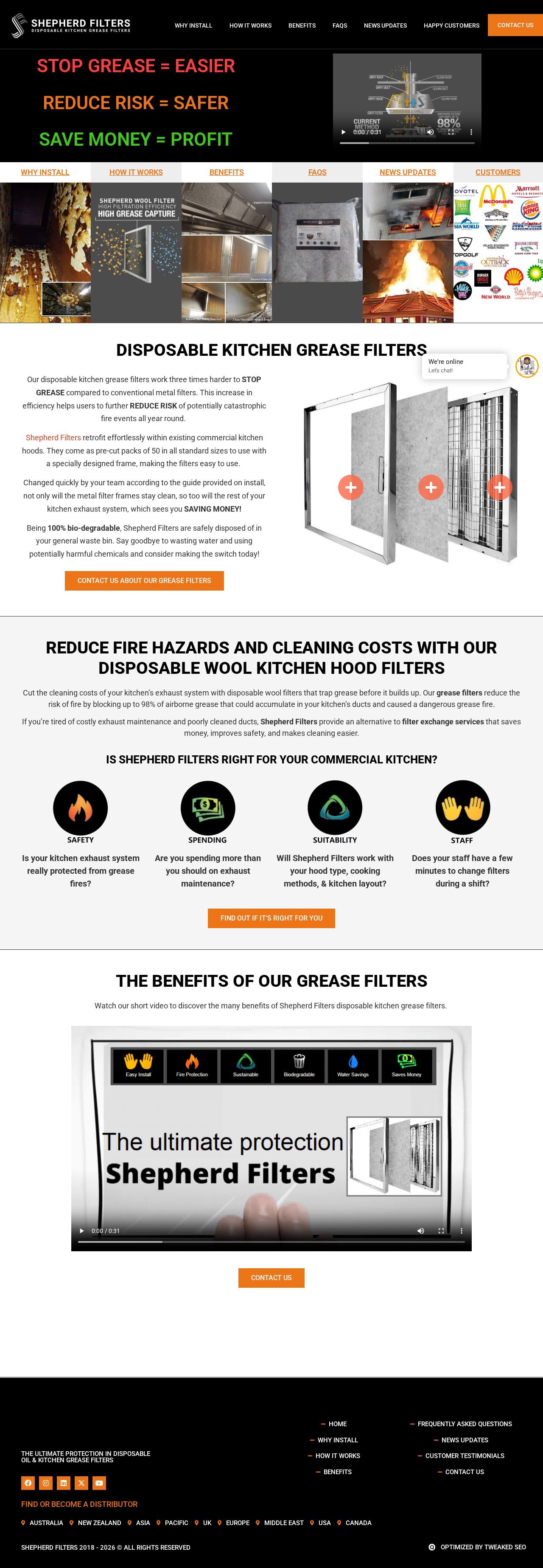 Shepherd Filters website
