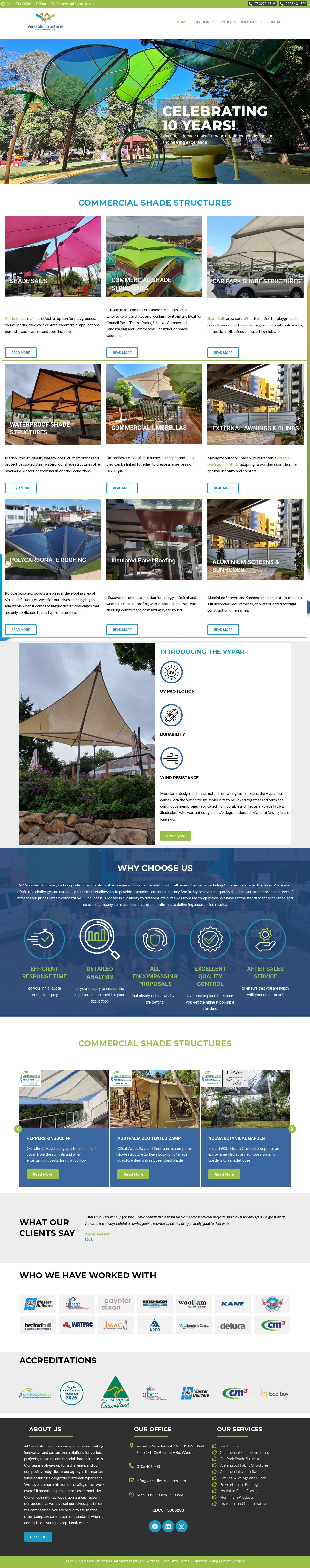 Versatile Structures website